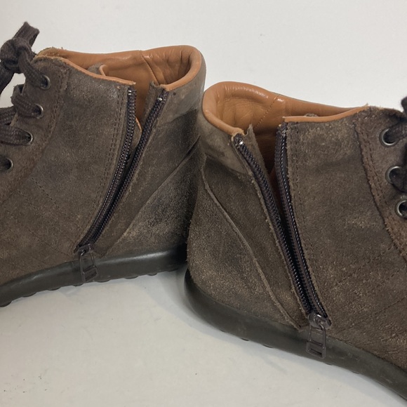 Camper Boots Mens 40 US 7 Brown Suede Zip Lace Up Ankle  Peu Alicante - Picture 10 of 14